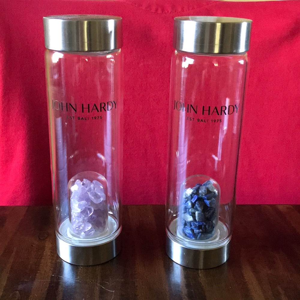 John Hardy Gem Stone Glass Water Bottle - Purple